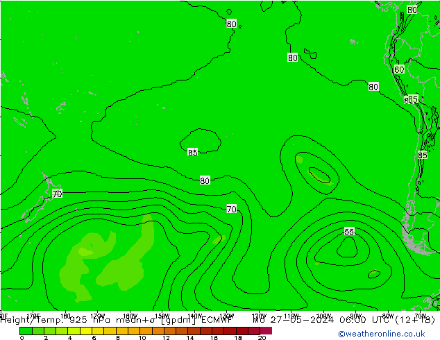 Height/Temp. 925 hPa ECMWF Po 27.05.2024 06 UTC