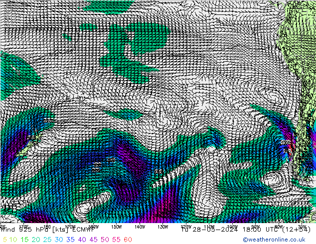 Wind 925 hPa ECMWF Di 28.05.2024 18 UTC