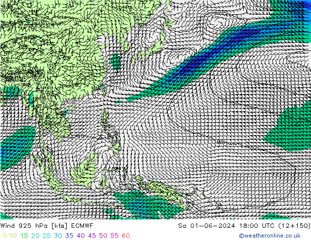 Wind 925 hPa ECMWF Sa 01.06.2024 18 UTC