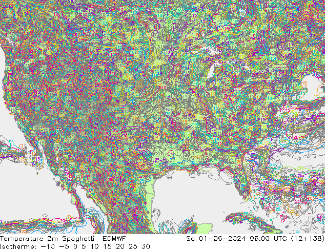 Sıcaklık Haritası 2m Spaghetti ECMWF Cts 01.06.2024 06 UTC
