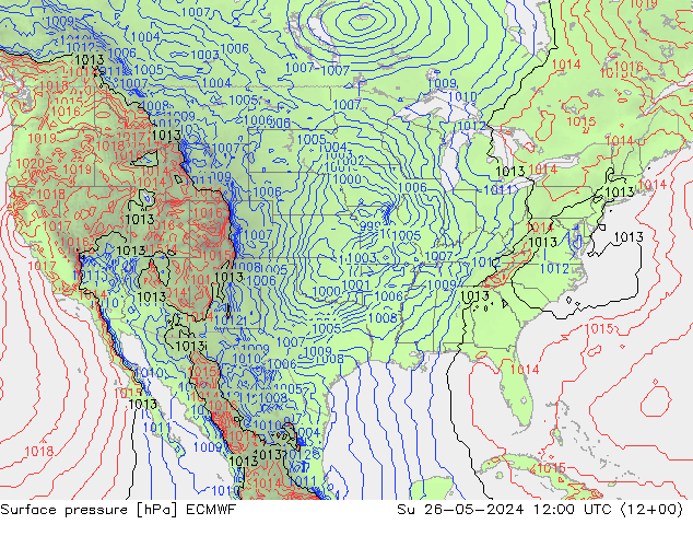 Surface pressure ECMWF Su 26.05.2024 12 UTC