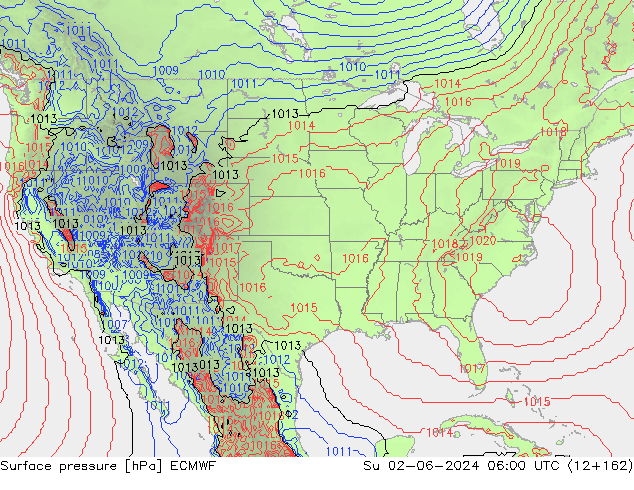 Surface pressure ECMWF Su 02.06.2024 06 UTC