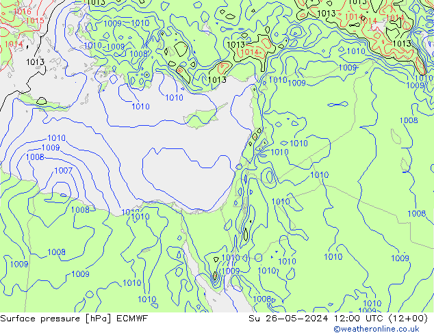 Surface pressure ECMWF Su 26.05.2024 12 UTC