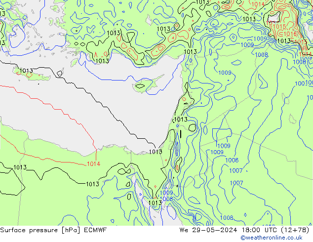 приземное давление ECMWF ср 29.05.2024 18 UTC