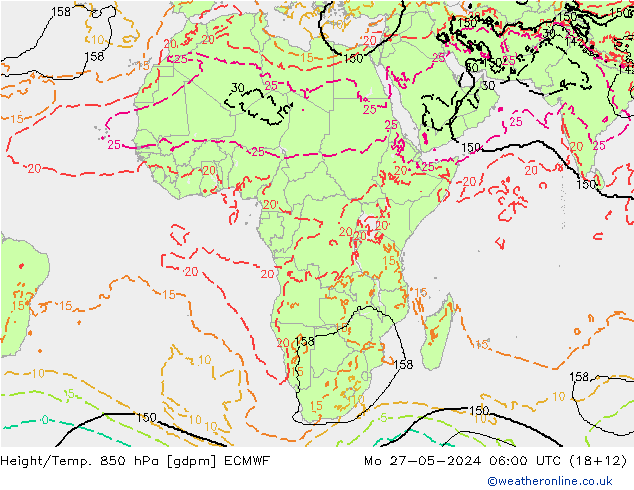 Height/Temp. 850 hPa ECMWF  27.05.2024 06 UTC