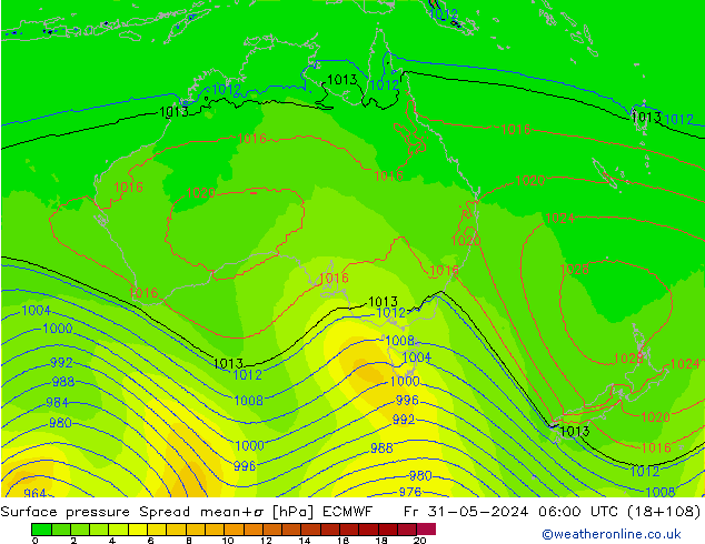 Yer basıncı Spread ECMWF Cu 31.05.2024 06 UTC