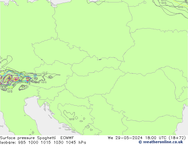 pression de l'air Spaghetti ECMWF mer 29.05.2024 18 UTC