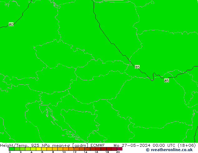 Height/Temp. 925 hPa ECMWF Po 27.05.2024 00 UTC