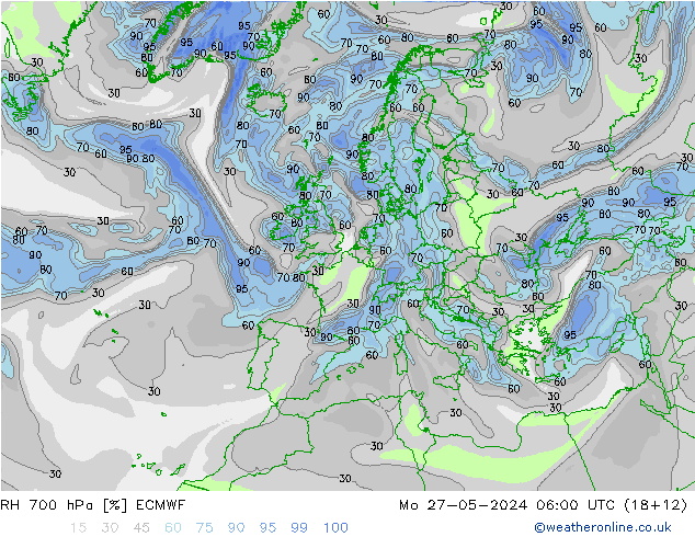 RV 700 hPa ECMWF ma 27.05.2024 06 UTC