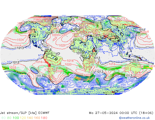 Jet stream ECMWF Seg 27.05.2024 00 UTC