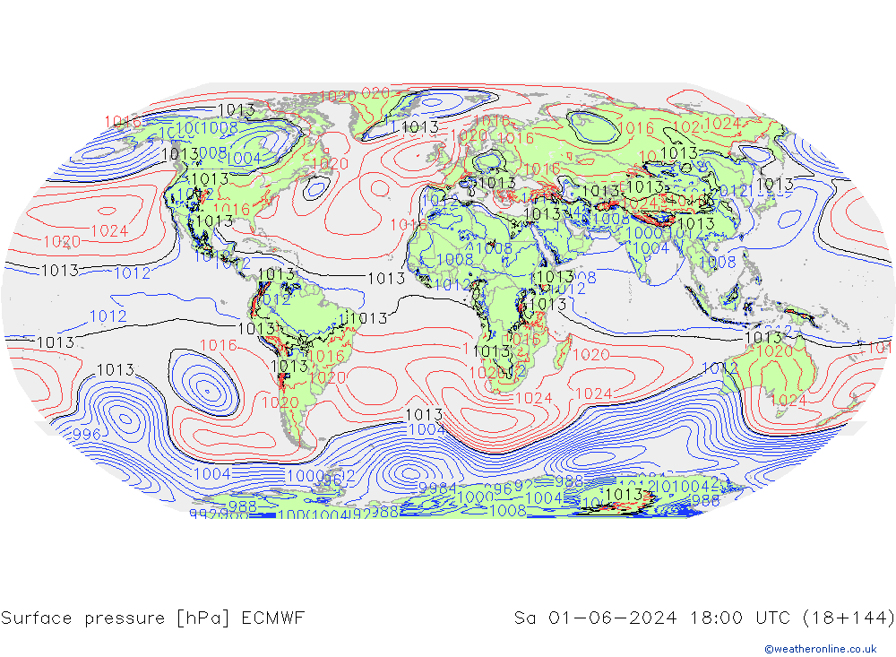 Yer basıncı ECMWF Cts 01.06.2024 18 UTC