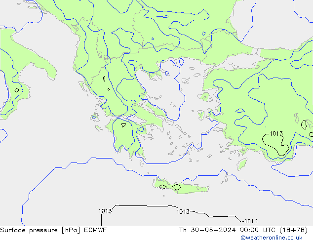 Yer basıncı ECMWF Per 30.05.2024 00 UTC