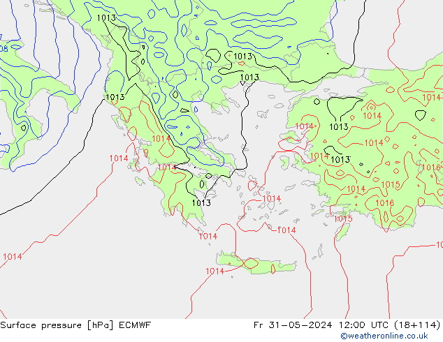 pression de l'air ECMWF ven 31.05.2024 12 UTC