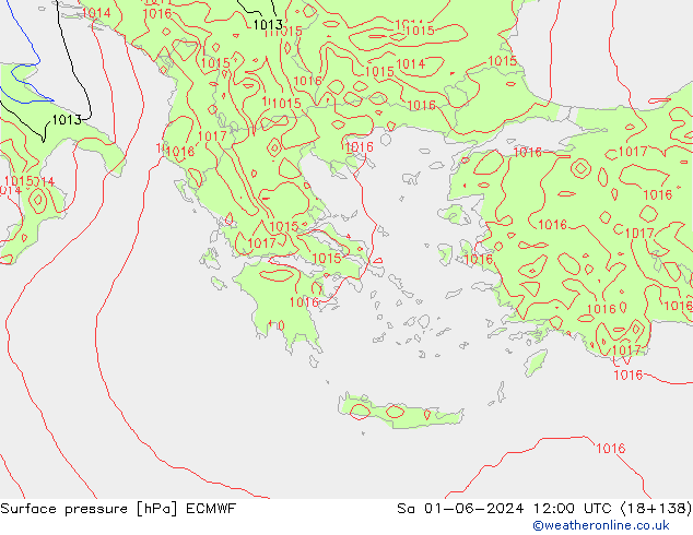 Yer basıncı ECMWF Cts 01.06.2024 12 UTC