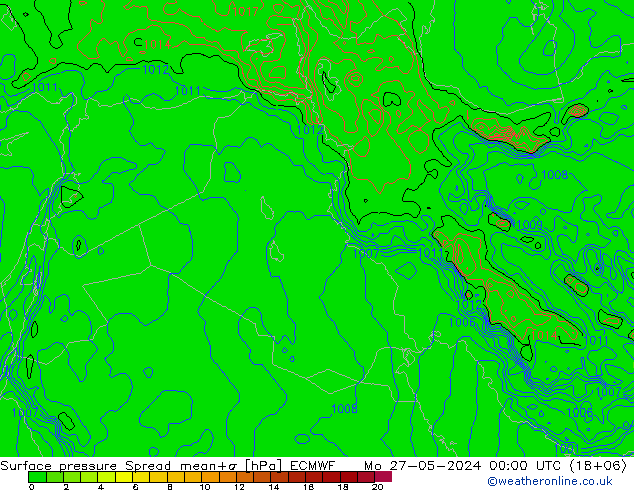 Yer basıncı Spread ECMWF Pzt 27.05.2024 00 UTC