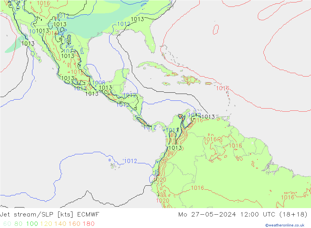 Jet stream ECMWF Seg 27.05.2024 12 UTC