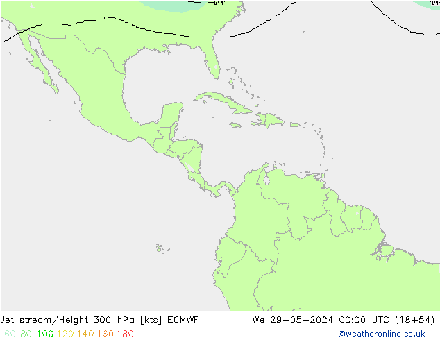 Jet stream/Height 300 hPa ECMWF We 29.05.2024 00 UTC