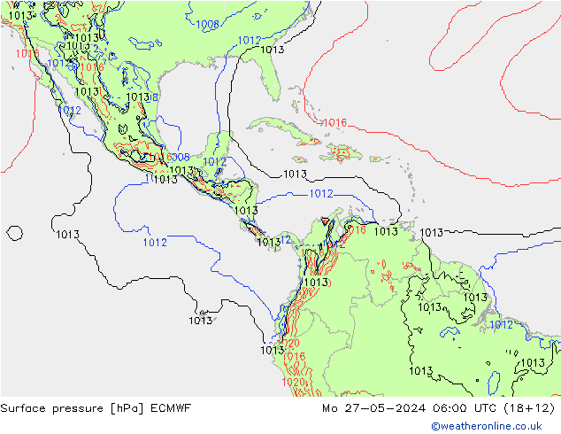 Yer basıncı ECMWF Pzt 27.05.2024 06 UTC