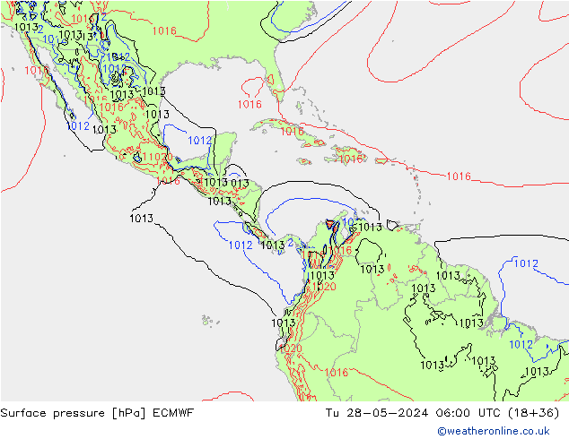 pression de l'air ECMWF mar 28.05.2024 06 UTC