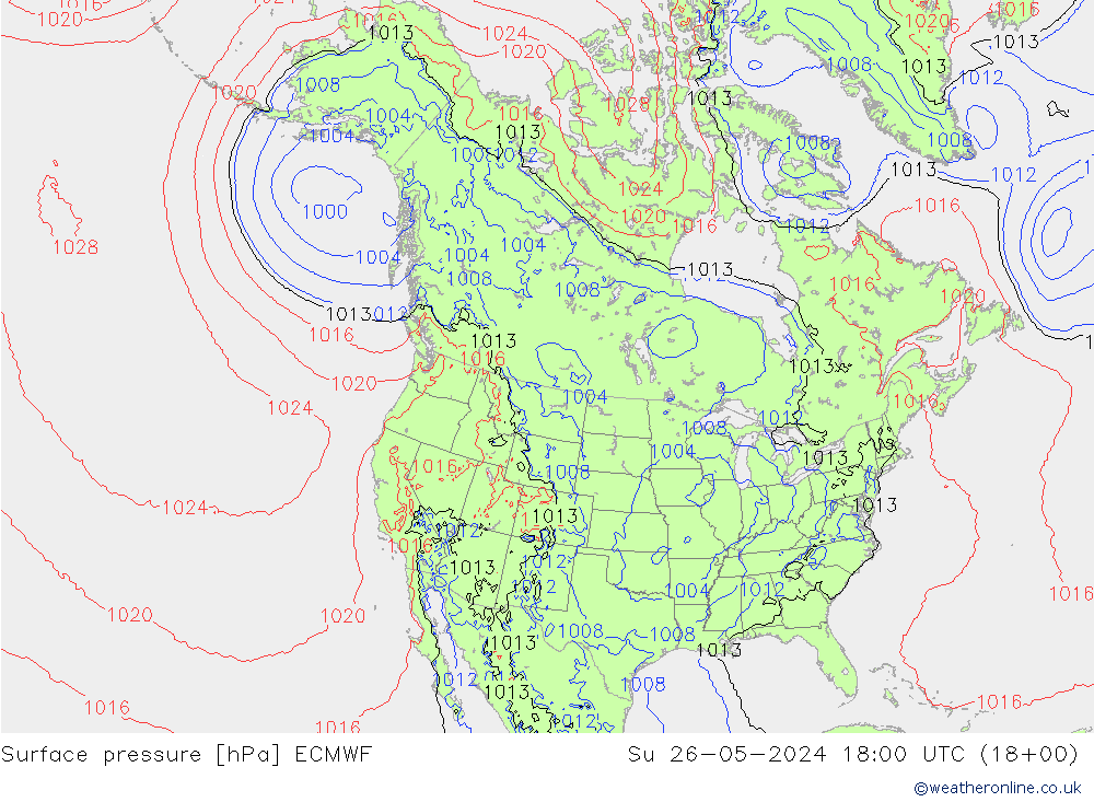 ciśnienie ECMWF nie. 26.05.2024 18 UTC