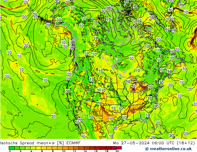 Isotachs Spread ECMWF Mo 27.05.2024 06 UTC