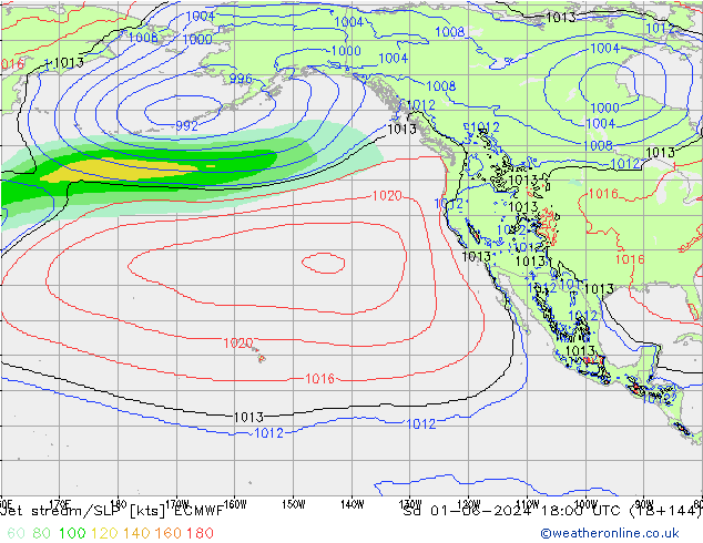 Courant-jet ECMWF sam 01.06.2024 18 UTC