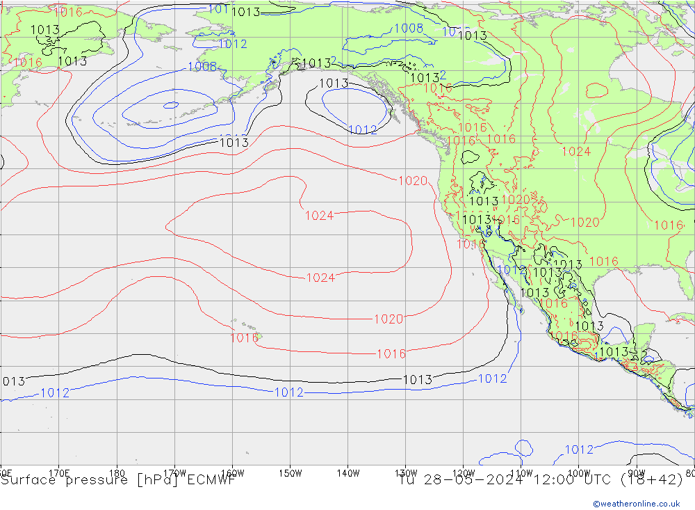 приземное давление ECMWF вт 28.05.2024 12 UTC