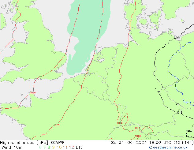 High wind areas ECMWF Sa 01.06.2024 18 UTC