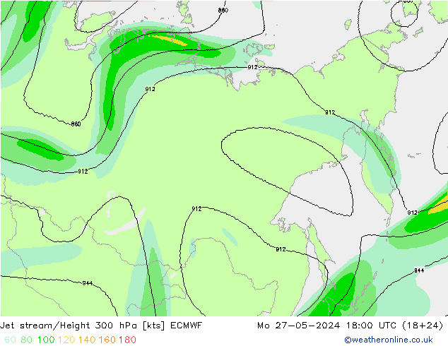 Jet stream ECMWF Seg 27.05.2024 18 UTC