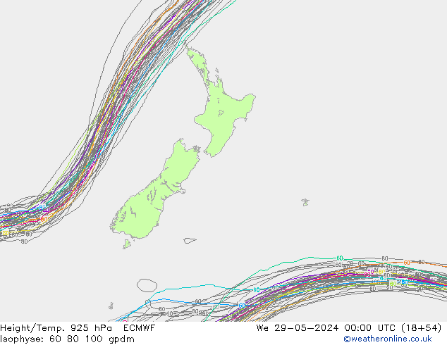 Height/Temp. 925 hPa ECMWF St 29.05.2024 00 UTC