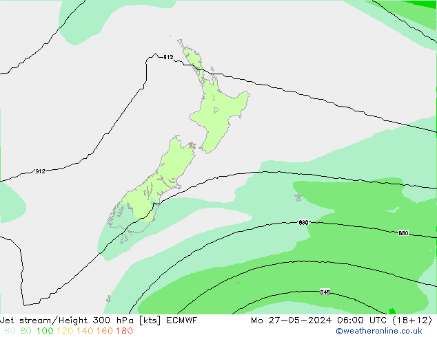 Corrente a getto ECMWF lun 27.05.2024 06 UTC