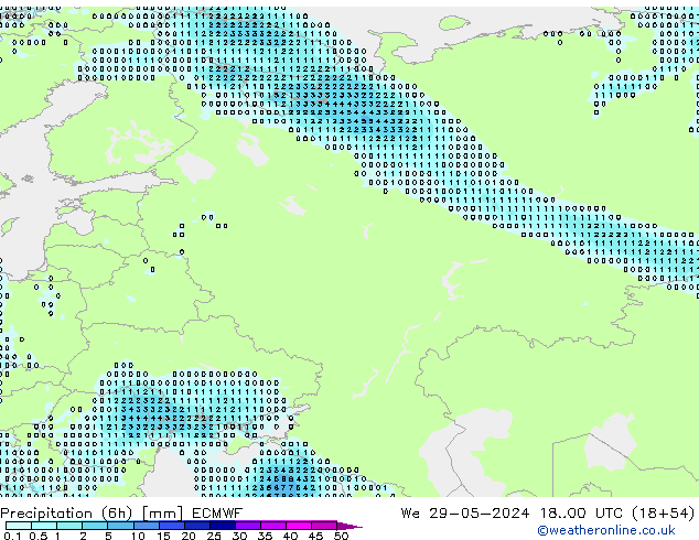 Yağış (6h) ECMWF Çar 29.05.2024 00 UTC
