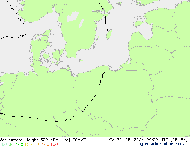 Jet stream/Height 300 hPa ECMWF We 29.05.2024 00 UTC