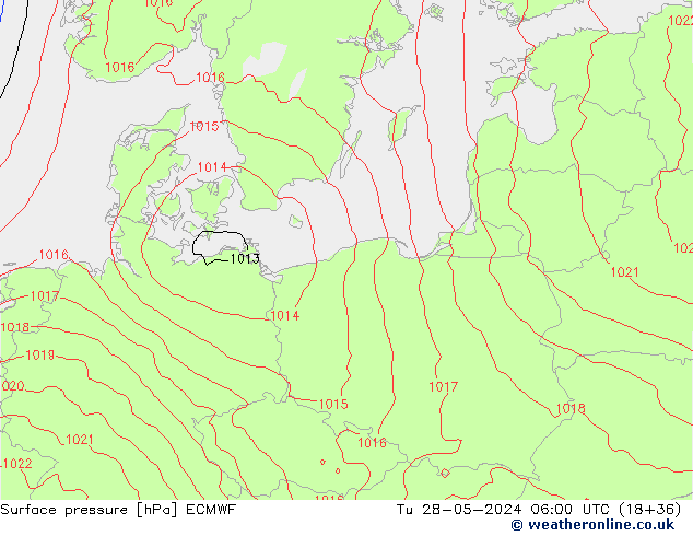 pression de l'air ECMWF mar 28.05.2024 06 UTC