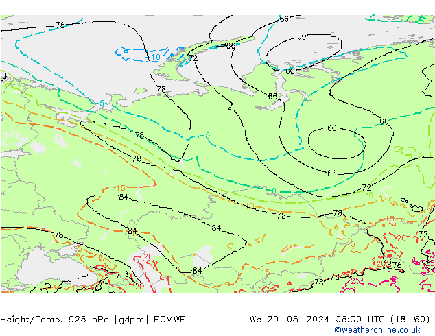 Height/Temp. 925 hPa ECMWF  29.05.2024 06 UTC