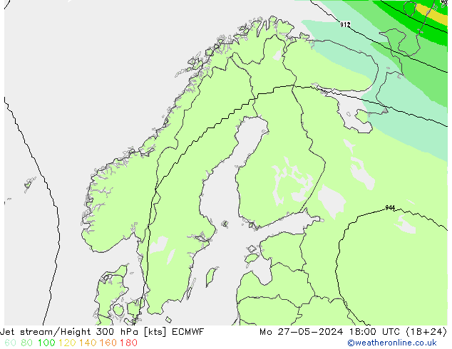 Straalstroom ECMWF ma 27.05.2024 18 UTC