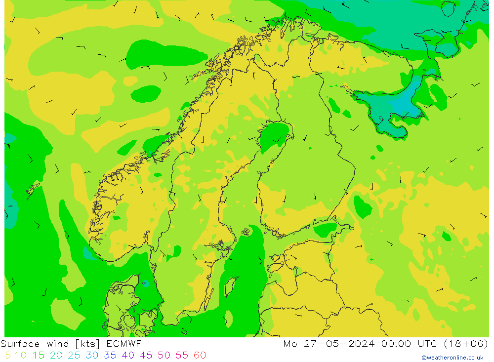 风 10 米 ECMWF 星期一 27.05.2024 00 UTC