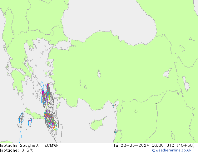 Isotachs Spaghetti ECMWF Ter 28.05.2024 06 UTC