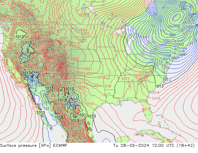 Yer basıncı ECMWF Sa 28.05.2024 12 UTC