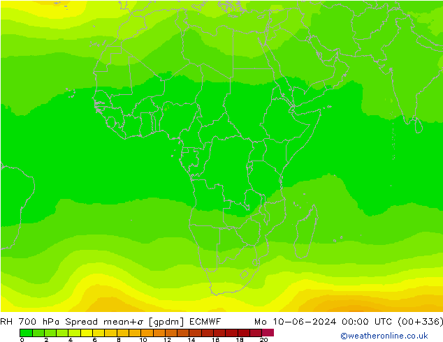 RH 700 hPa Spread ECMWF Mo 10.06.2024 00 UTC