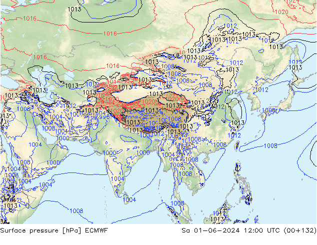 pression de l'air ECMWF sam 01.06.2024 12 UTC