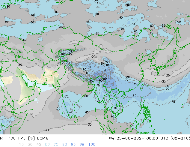 RH 700 hPa ECMWF  05.06.2024 00 UTC