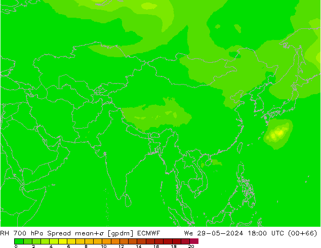 RV 700 hPa Spread ECMWF wo 29.05.2024 18 UTC