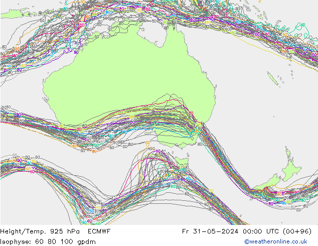 Height/Temp. 925 hPa ECMWF  31.05.2024 00 UTC