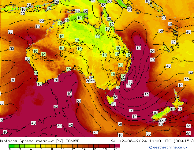 Isotachs Spread ECMWF dim 02.06.2024 12 UTC