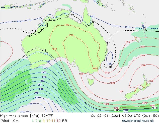 High wind areas ECMWF dim 02.06.2024 06 UTC