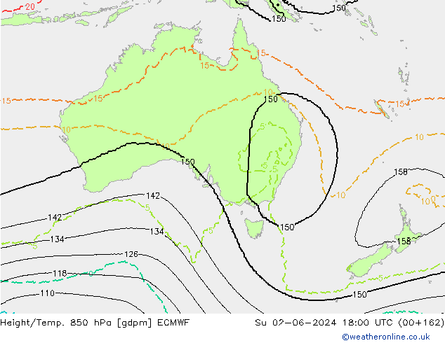 Height/Temp. 850 hPa ECMWF nie. 02.06.2024 18 UTC