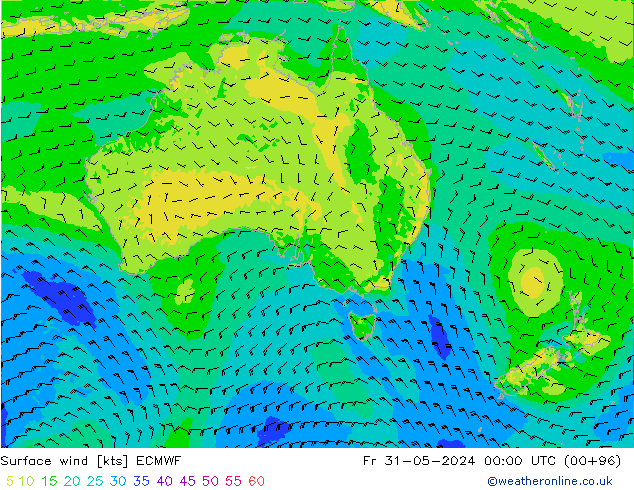  10 m ECMWF  31.05.2024 00 UTC