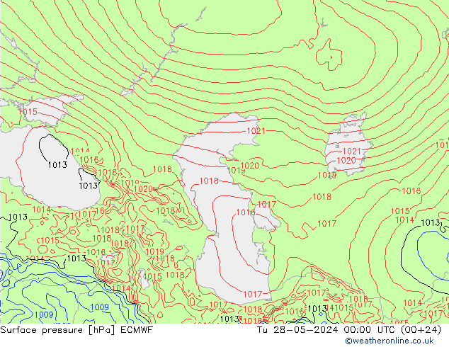 Yer basıncı ECMWF Sa 28.05.2024 00 UTC