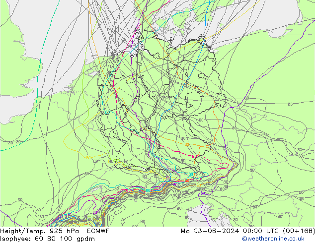 Height/Temp. 925 hPa ECMWF Seg 03.06.2024 00 UTC